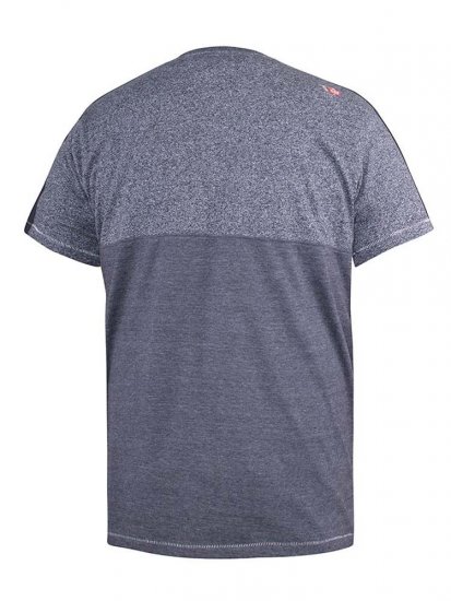 D555 Anson Originals Printed T-shirt Denim Marl - Pólók - Nagyméretű pólók - 2XL-14XL