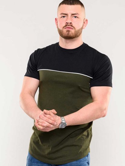 D555 Buckland Couture Cut And Sew Curved Hem T-Shirt - Pólók - Nagyméretű pólók - 2XL-14XL