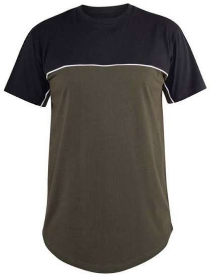 D555 Buckland Couture Cut And Sew Curved Hem T-Shirt - Pólók - Nagyméretű pólók - 2XL-14XL