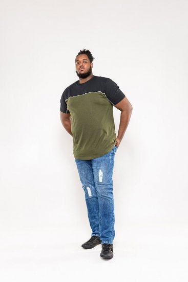 D555 Buckland Couture Cut And Sew Curved Hem T-Shirt - Pólók - Nagyméretű pólók - 2XL-14XL
