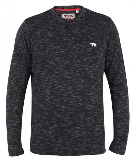 D555 Lavenham Long Sleeve Slub Grandad T-shirt - Pólók - Nagyméretű pólók - 2XL-14XL