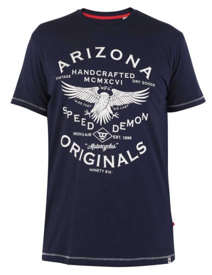 D555 Ashburton Printed T-Shirt - Pólók - Nagyméretű pólók - 2XL-14XL