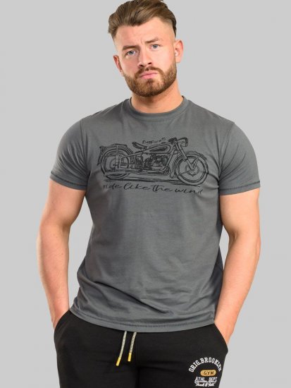 D555 Puxton Motorbike Printed T-Shirt - Pólók - Nagyméretű pólók - 2XL-14XL