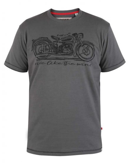 D555 Puxton Motorbike Printed T-Shirt - Pólók - Nagyméretű pólók - 2XL-14XL