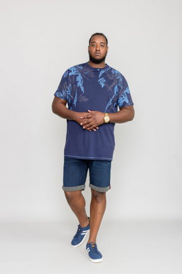D555 BROMLEY Floral Panel Printed T-Shirt - Pólók - Nagyméretű pólók - 2XL-14XL