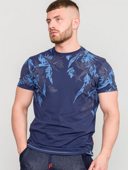 D555 BROMLEY Floral Panel Printed T-Shirt - Pólók - Nagyméretű pólók - 2XL-14XL