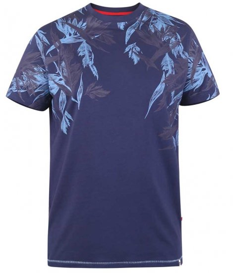 D555 BROMLEY Floral Panel Printed T-Shirt - Pólók - Nagyméretű pólók - 2XL-14XL