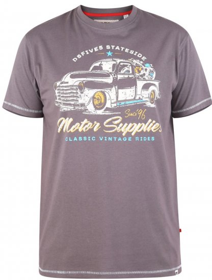 D555 BARMING Printed T-Shirt - Pólók - Nagyméretű pólók - 2XL-14XL