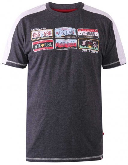 D555 SOHO American Number Plate T-Shirt - Pólók - Nagyméretű pólók - 2XL-14XL