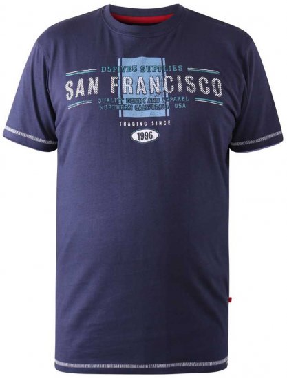 D555 WANSTEAD San Francisco T-Shirt - Pólók - Nagyméretű pólók - 2XL-14XL