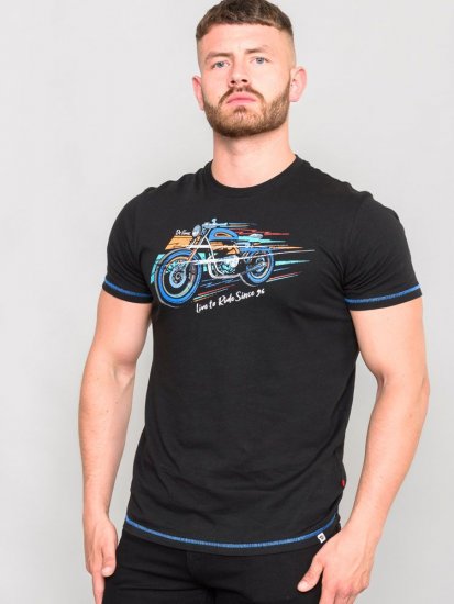 D555 CHINFORD Live To Ride Motorbike T-Shirt - Pólók - Nagyméretű pólók - 2XL-14XL