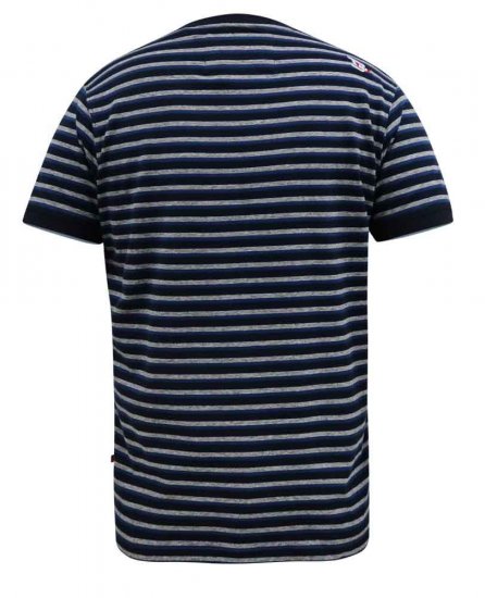 D555 Beamont Jacquard Stripe T-Shirt - Pólók - Nagyméretű pólók - 2XL-14XL