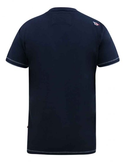 D555 Cransford Gradient Line Printed T-Shirt - Pólók - Nagyméretű pólók - 2XL-14XL