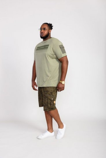 D555 Yarwell Printed T-Shirt With Sleeve Pocket - Pólók - Nagyméretű pólók - 2XL-14XL