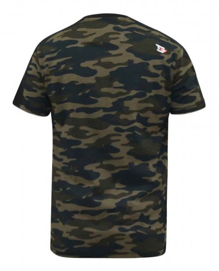 D555 Sullivan Ao Camo T-Shirt With Chest Print - Pólók - Nagyméretű pólók - 2XL-14XL