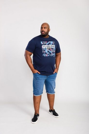 D555 Prestwick Florida Floral Printed T-Shirt - Pólók - Nagyméretű pólók - 2XL-14XL