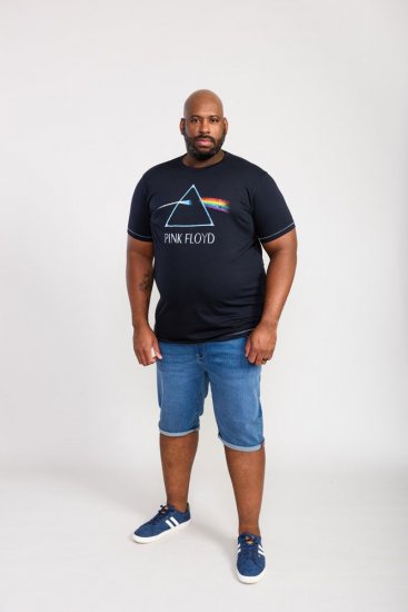 D555 Eclipse Official Pink Floyd Printed Crew Neck T-Shirt - Pólók - Nagyméretű pólók - 2XL-14XL