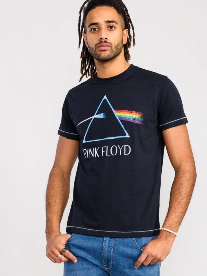 D555 Eclipse Official Pink Floyd Printed Crew Neck T-Shirt - Pólók - Nagyméretű pólók - 2XL-14XL