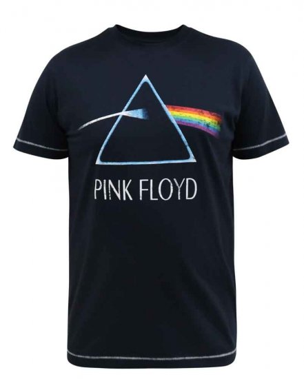 D555 Eclipse Official Pink Floyd Printed Crew Neck T-Shirt - Pólók - Nagyméretű pólók - 2XL-14XL