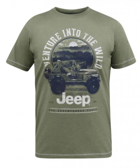 D555 Hibbert Official Jeep Printed T-Shirt - Pólók - Nagyméretű pólók - 2XL-14XL