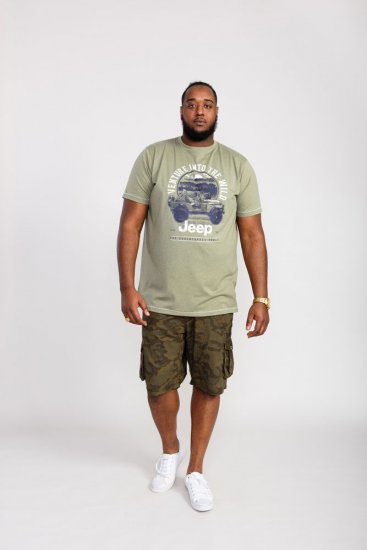 D555 Hibbert Official Jeep Printed T-Shirt - Pólók - Nagyméretű pólók - 2XL-14XL