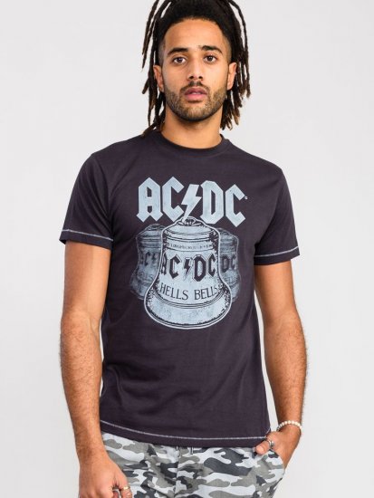 D555 Highway Official AC/DC Hells Bells Printed T- Shirt - Pólók - Nagyméretű pólók - 2XL-14XL