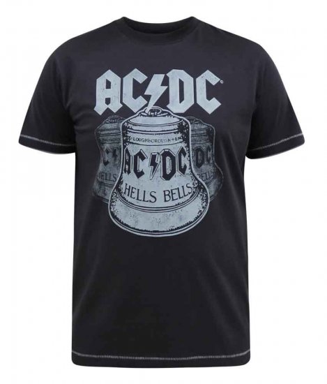 D555 Highway Official AC/DC Hells Bells Printed T- Shirt - Pólók - Nagyméretű pólók - 2XL-14XL