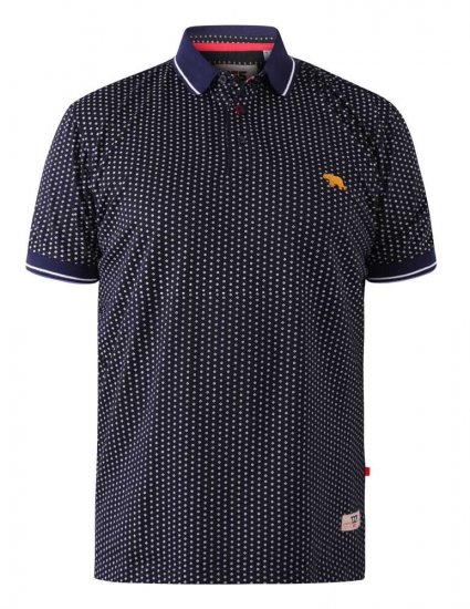 D555 Battersea Polo Shirt With Chest Embroidery Navy - Pólóingek - Galléros Pólók 2XL-8XL - Pólóingek 2XL-8XL