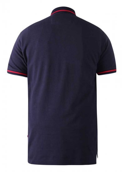 D555 Sloane Polo Shirt With Chest Embroidery Navy - Pólóingek - Galléros Pólók 2XL-8XL - Pólóingek 2XL-8XL