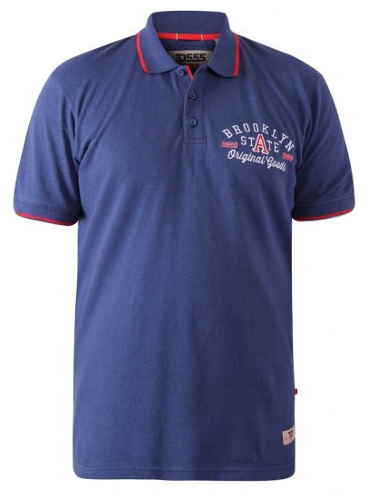D555 Canning Chest Embroidery Polo Shirt Denim - Pólóingek - Galléros Pólók 2XL-8XL - Pólóingek 2XL-8XL