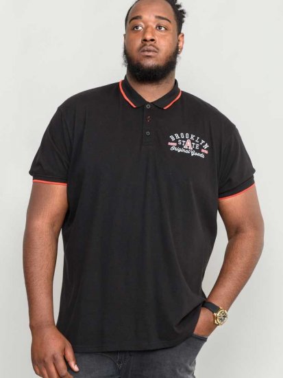 D555 Canning Chest Embroidery Polo Shirt Black - Pólóingek - Galléros Pólók 2XL-8XL - Pólóingek 2XL-8XL