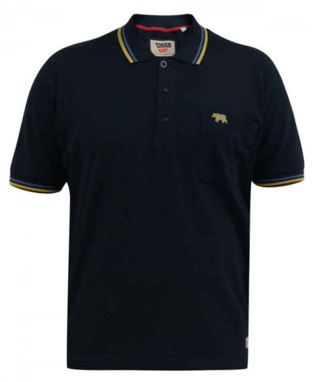 D555 Hamford Pique Polo Shirt Navy - Pólóingek - Galléros Pólók 2XL-8XL - Pólóingek 2XL-8XL