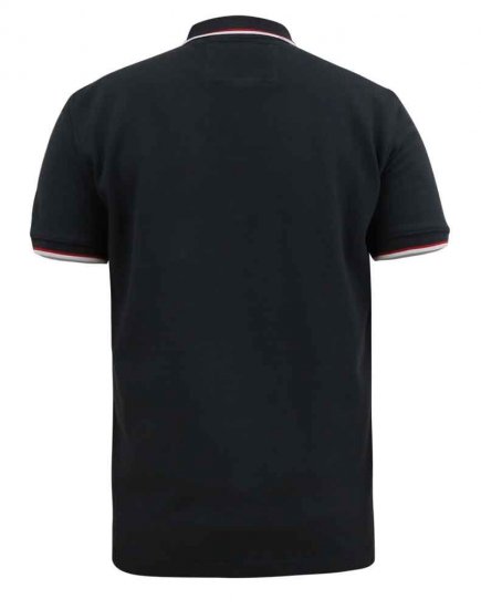 D555 Kirby Birdseye Pique Polo Black - Pólóingek - Galléros Pólók 2XL-8XL - Pólóingek 2XL-8XL