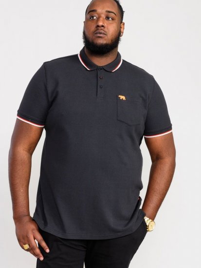 D555 Kirby Birdseye Pique Polo Black - Pólóingek - Galléros Pólók 2XL-8XL - Pólóingek 2XL-8XL