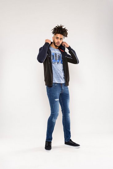 D555 Vincent Full Zip Hoody With Chest And Sleeve Piping Detail - Pulóverek & kapucnis pulóverek - Pulóverek & Kapucnis pulóver 2XL-12XL