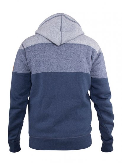 D555 Columbus Cut And Sew Panelled Zip Through Hoody Blue - Pulóverek & kapucnis pulóverek - Pulóverek & Kapucnis pulóver 2XL-12XL