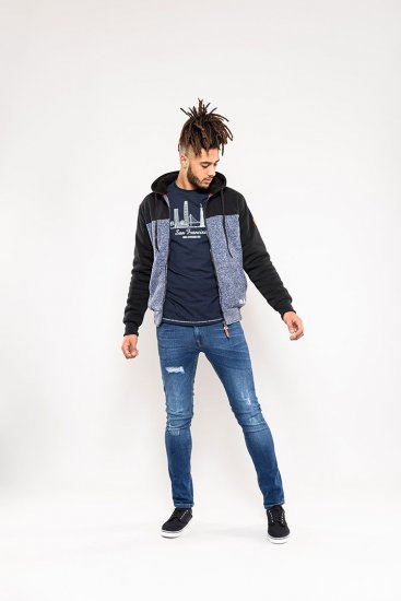 D555 Allen Zip Through Hoody With Sherpa Lining - Pulóverek & kapucnis pulóverek - Pulóverek & Kapucnis pulóver 2XL-12XL