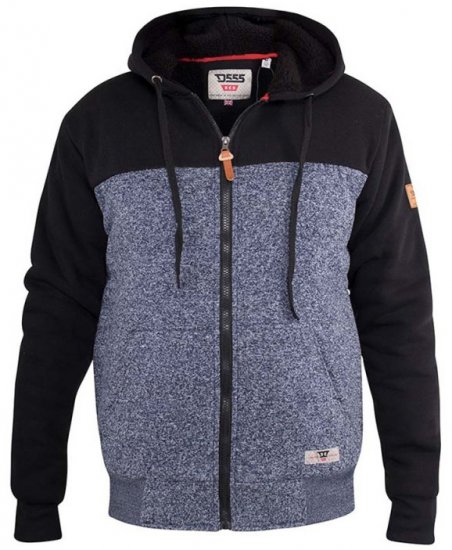 D555 Allen Zip Through Hoody With Sherpa Lining - Pulóverek & kapucnis pulóverek - Pulóverek & Kapucnis pulóver 2XL-12XL