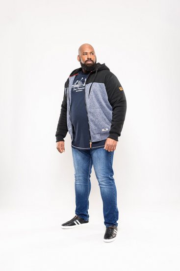D555 Allen Zip Through Hoody With Sherpa Lining - Pulóverek & kapucnis pulóverek - Pulóverek & Kapucnis pulóver 2XL-12XL