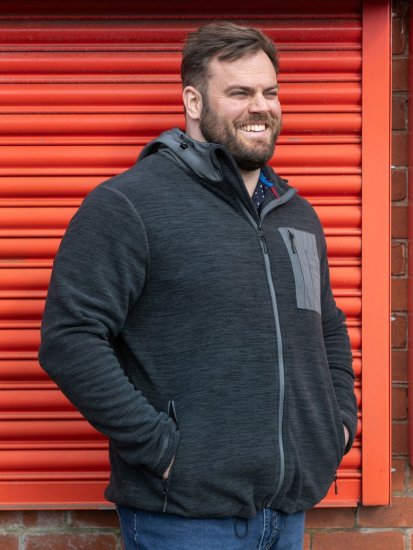 D555 Daly Quarter Zip Fleece Sweatshirt Fekete/Szürke - Pulóverek & kapucnis pulóverek - Pulóverek & Kapucnis pulóver 2XL-12XL