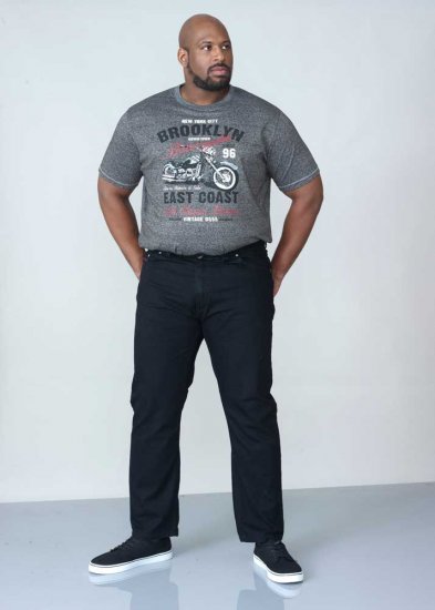 Duke Balfour Relaxed Comfort Fit Stretch Jeans With Elasticated Waist Black - Farmer & nadrág - Farmer és nadrág - W40-W70