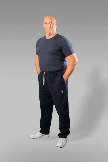 20 Nodi Ponente Long Leg Sports Pants in Combed Fleece Cotton Navy - Melegítőnadrág & rövidnadrág - Melegítőnadrág & Melegítő Rövidnadrág 2XL-12XL