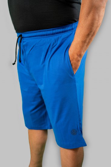 20 Nodi Short Leg Sports Pants in Combed Cotton Jersey Blue - Melegítőnadrág & rövidnadrág - Melegítőnadrág & Melegítő Rövidnadrág 2XL-12XL