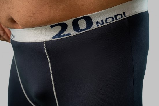 20 Nodi Stretch Cotton Boxer with Medium Leg Blue - Alsónemű & strandruhák - Nagyméretű Alsónemű 2XL-8XL
