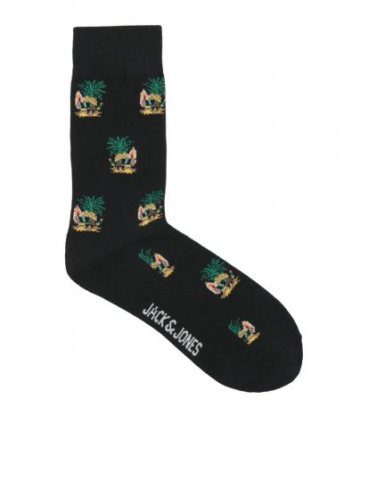 Jack & Jones Pineapple Skulls Zoknik Fekete 3-pack - Alsónemű & strandruhák - Nagyméretű Alsónemű 2XL-8XL