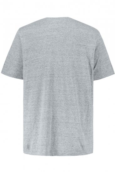 JP1880 702415 V-nyakú póló Szürke melírozott - Pólók - Nagyméretű pólók - 2XL-14XL