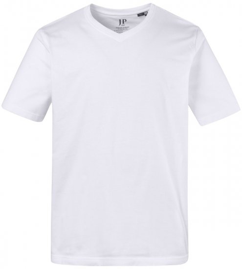 JP1880 702415 V-nyakú póló Fehér - Pólók - Nagyméretű pólók - 2XL-14XL