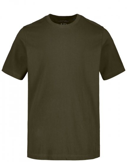 JP1880 702558 Kerek nyakú póló Sötét oliva - Pólók - Nagyméretű pólók - 2XL-14XL