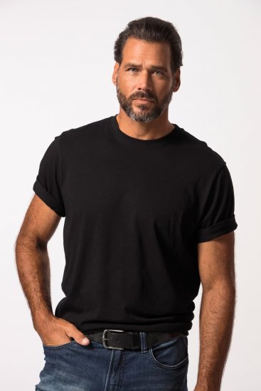 JP1880 702558 Kerek nyakú póló Fekete - Pólók - Nagyméretű pólók - 2XL-14XL