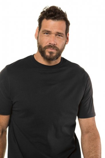 JP1880 702558 Kerek nyakú póló Fekete - Pólók - Nagyméretű pólók - 2XL-14XL
